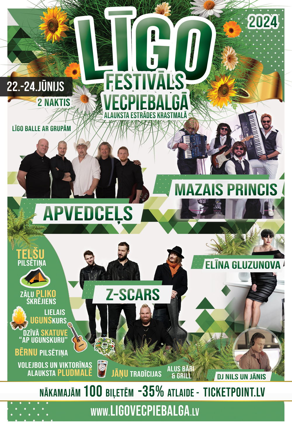 Līgo festivāls Vecpiebalgā 22.24.jūnijā 2024.g TicketPoint.lv